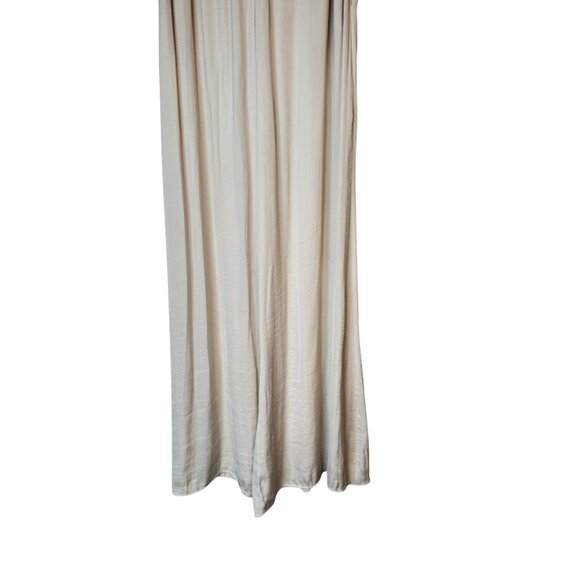 Zara XS Beige Wide-Leg Palazzo Pants Lightweight Flowy Elastic Waist - Picture 9 of 9